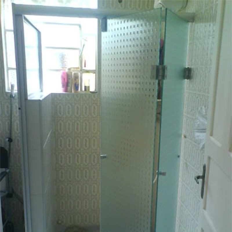 Box de Vidro para Banheiro com Porta de Abrir Jardim Ouro Branco - Box de Vidro de Correr para Banheiro