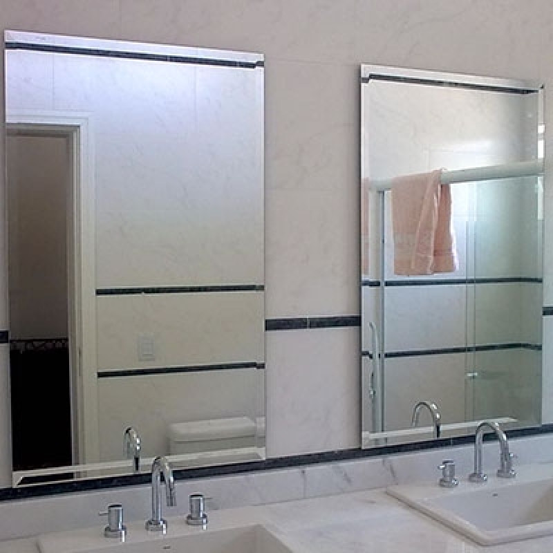 Empresa de Espelho de Banheiro Parque Camélias - Espelho Bisotado