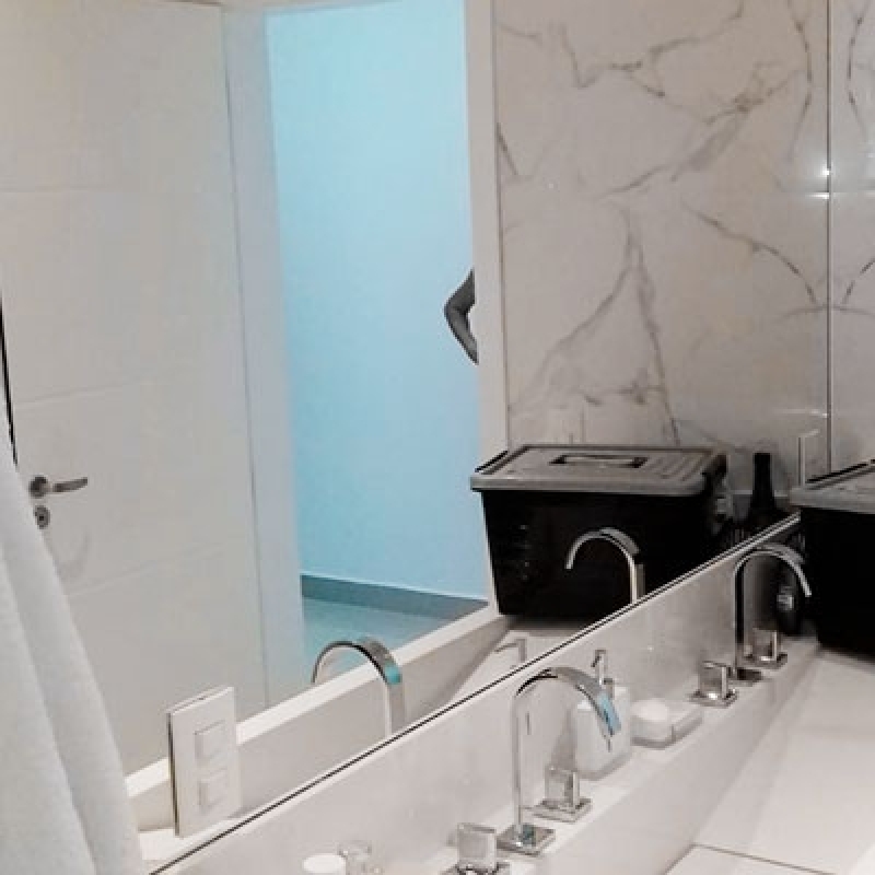 Empresa de Espelho para Banheiro Residencial Campo Florido - Espelho Bisotado