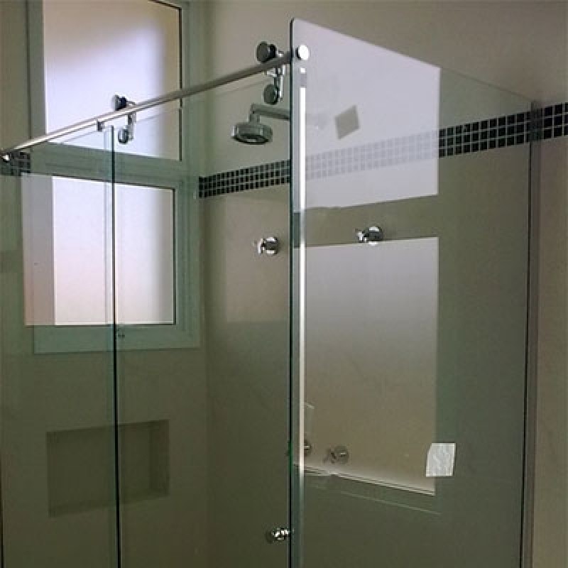 Valor de Box de Vidro Incolor para Banheiro Valinhos - Box de Vidro para Banheiro com Porta de Abrir